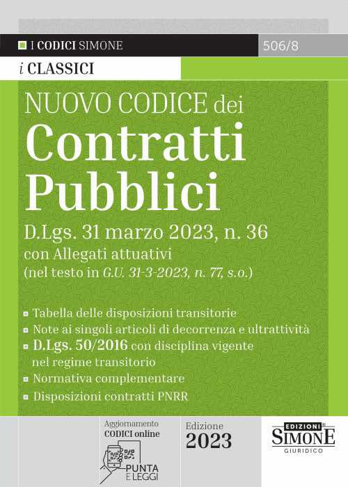 Cover of Nuovo codice dei contratti pubblici