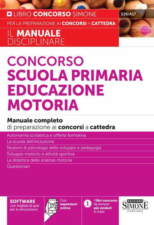 Cover of Concorso scuola primaria educazione motoria. Manuale completo di preparazione ai concorsi a cattedra