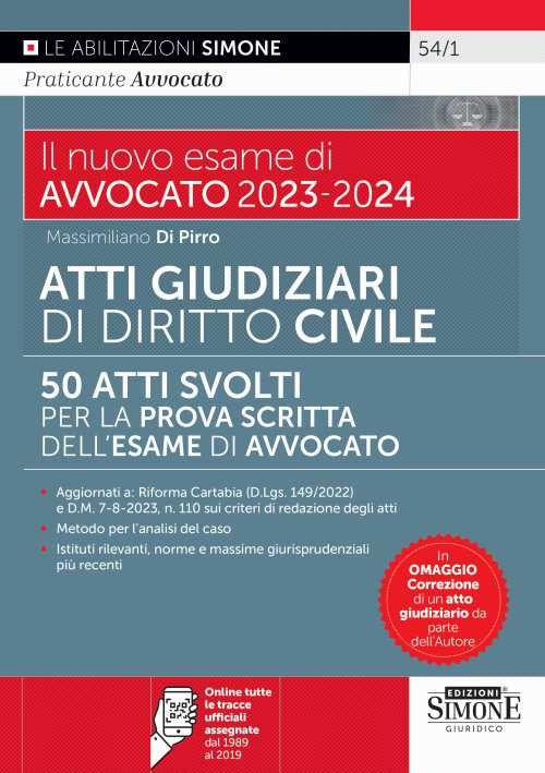 Cover of Atti giudiziari svolti di diritto civile. 50 atti svolti per la prova scritta dell’esame di avvocato