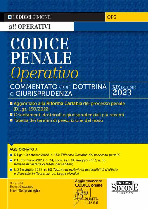 Cover of Codice penale operativo. Commentato con dottrina e giurisprudenza