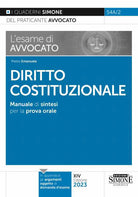 Cover of esame di avvocato. Diritto costituzionale. Manuale di sintesi per la prova orale rafforzata
