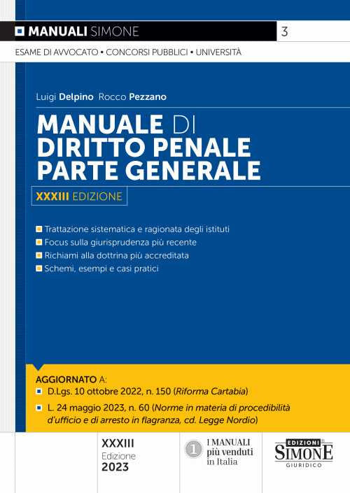 Cover of Manuale di diritto penale. Parte generale