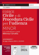 Cover of Codice civile e di procedura civile per l'udienza. Ediz. minor