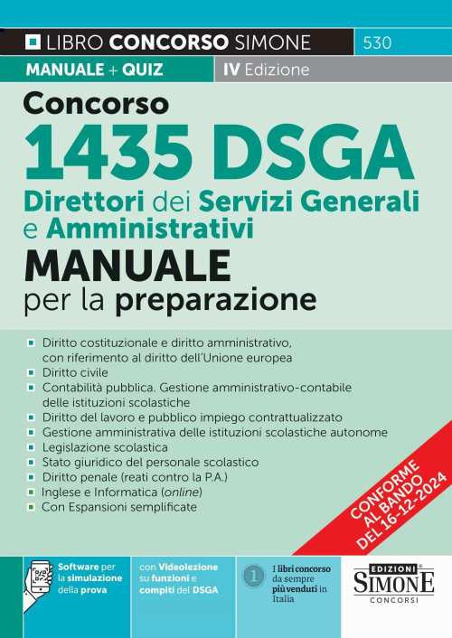 Concorso DSGA Direttore dei Servizi Generali e Amministrativi. Manuale