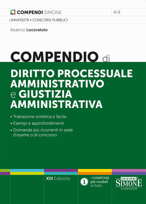 Compendio di diritto processuale amministrativo e giustizia amministrativa