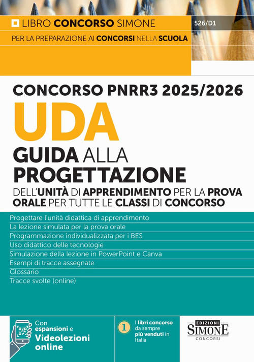 Concorso PNRR3 2025/2026. UDA Guida alla progettazione dell'unità di apprendimento per la prova orale per tutte le classi di concorso