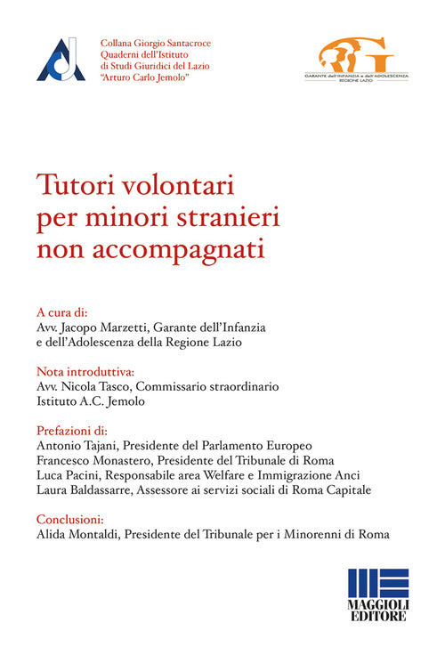 Cover of Tutori volontari per minori stranieri non accompagnati