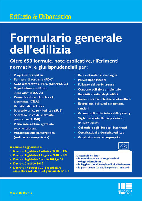 Cover of Formulario generale dell'edilizia