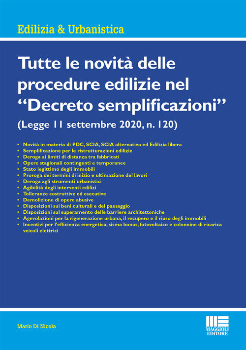 Cover of Tutte le novità delle procedure edilizie nel «Decreto semplificazioni»
