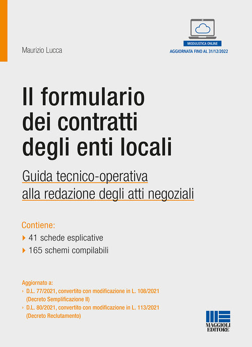 Cover of formulario dei contratti degli enti locali