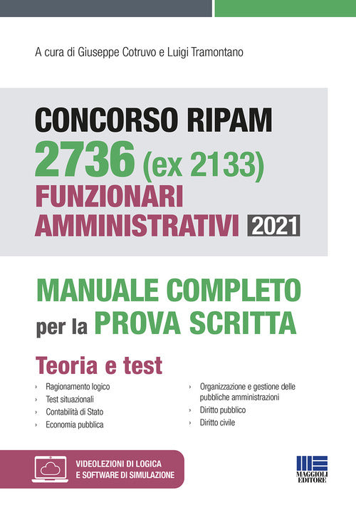 Cover of Concorso RIPAM 2736 (ex 2133) Funzionari amministrativi 2021. Manuale completo per la prova scritta