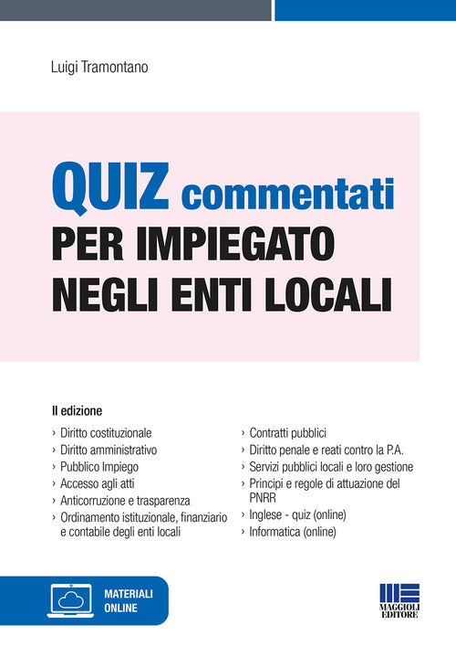 Cover of Quiz commentati per impiegato negli enti locali