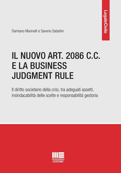 Cover of nuovo art. 2086 C.C. e la Business Judgment Rule