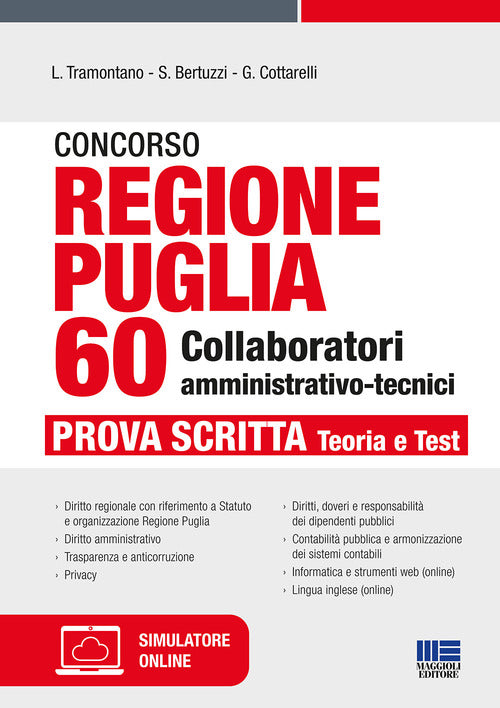Cover of Concorso regione Puglia. 60 collaboratori amministrativo-tecnici. Prova scritta. Teoria e test