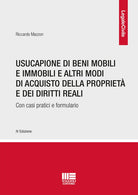 Cover of Usucapione di beni mobili e immobili e altri modi di acquisto della proprietà e dei diritti reali. Con casi pratici e formulario