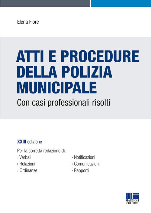 Cover of Atti e procedure della polizia municipale