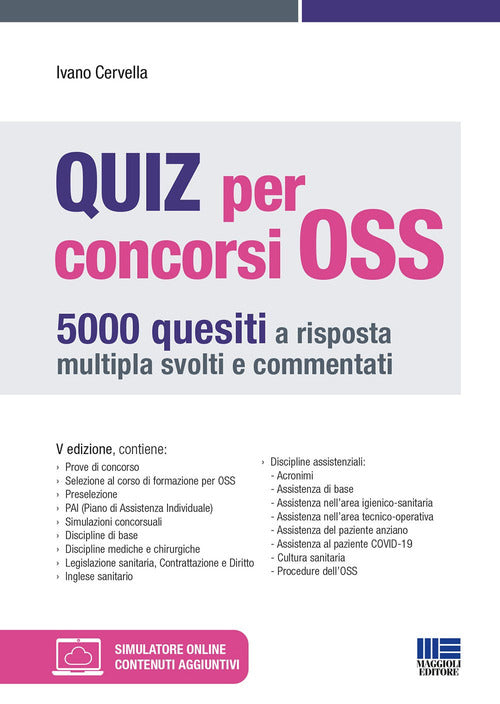 Cover of Quiz per concorsi OSS. 5000 quesiti a risposta multipla svolti e commentati