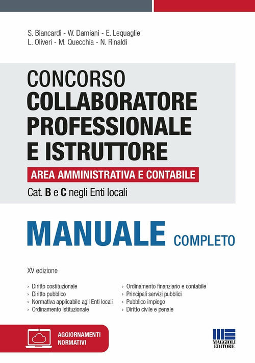 Cover of Concorso collaboratore professionale e istruttore area amministrativa e contabile Cat. B e C negli Enti locali. Manuale completo