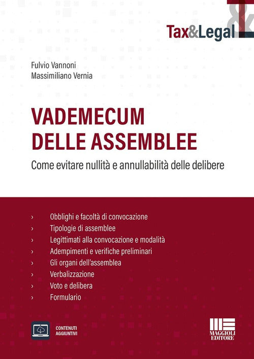 Cover of Vademecum delle assemblee. Come evitare nullità e annullabilità delle delibere