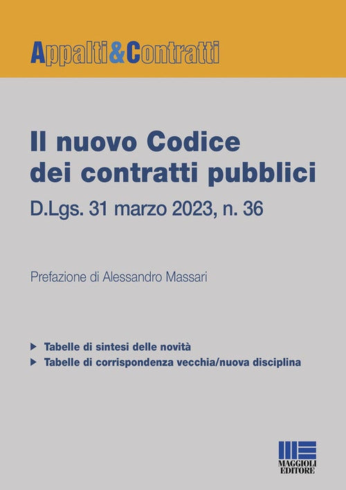 Cover of nuovo codice dei contratti pubblici 2023