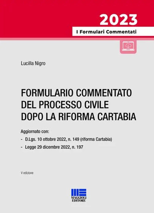 Cover of Formulario commentato del processo civile dopo la Riforma Cartabia