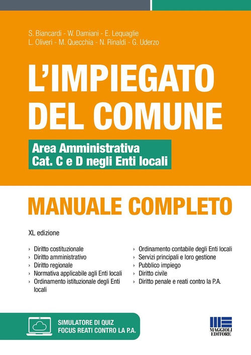 Cover of impiegato del Comune. Area amministrativa Cat. C e D negli Enti locali. Manuale completo