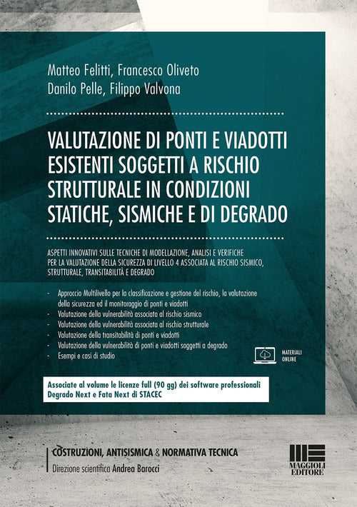 Cover of Valutazione di ponti e viadotti esistenti soggetti a rischi strutturale in condizioni statiche, sismiche e di degrado