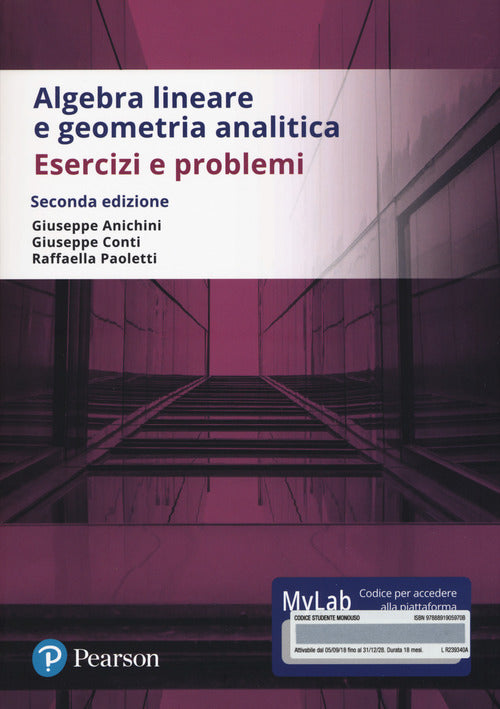 Cover of Algebra lineare e geometria analitica. Esercizi e problemi. Ediz. Mylab