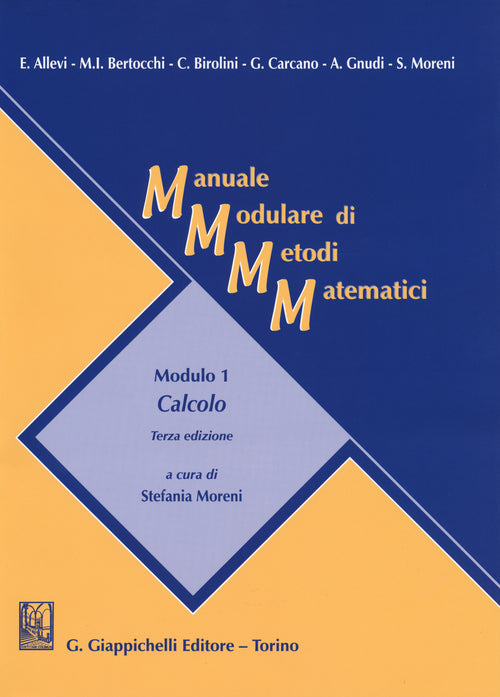 Cover of Manuale modulare di metodi matematici. Modulo 1: Calcolo