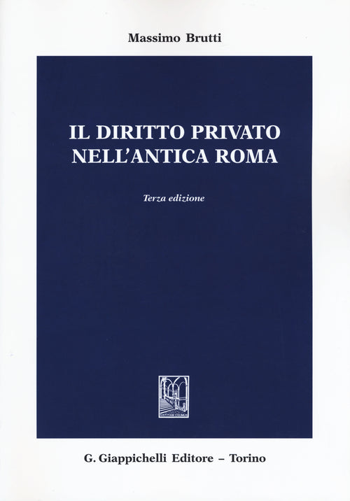 Cover of diritto privato nell'antica Roma