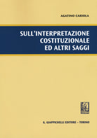 Cover of Sull'interpretazione costituzionale ed altri saggi