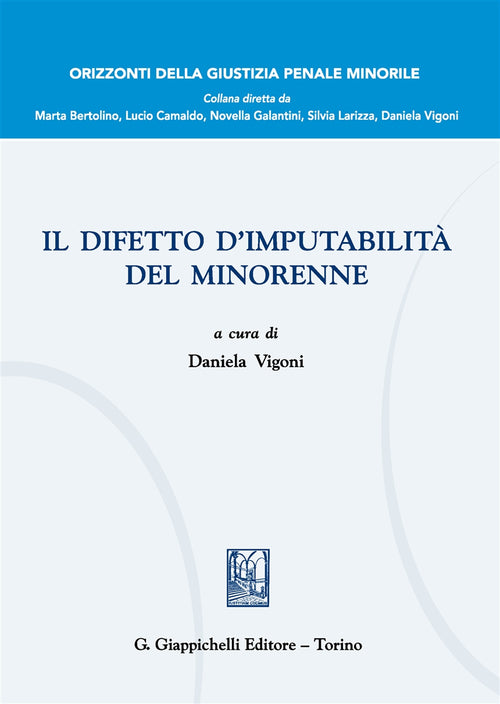 Cover of difetto d'imputabilità del minorenne