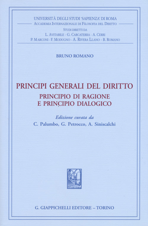 Cover of Principi generali del diritto. Principio di ragione e principio dialogico