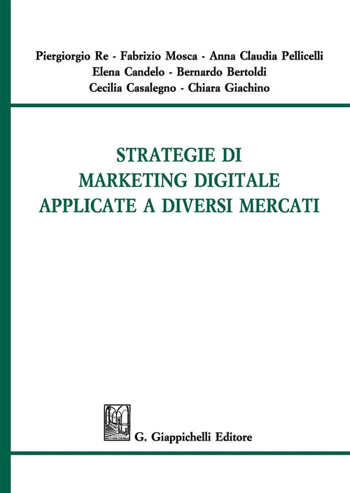 Cover of Strategie di marketing digitale applicate a diversi mercati