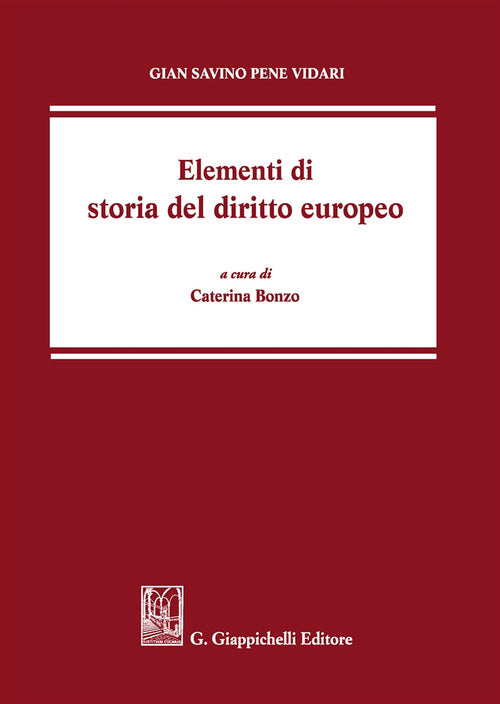 Cover of Elementi di storia del diritto europeo