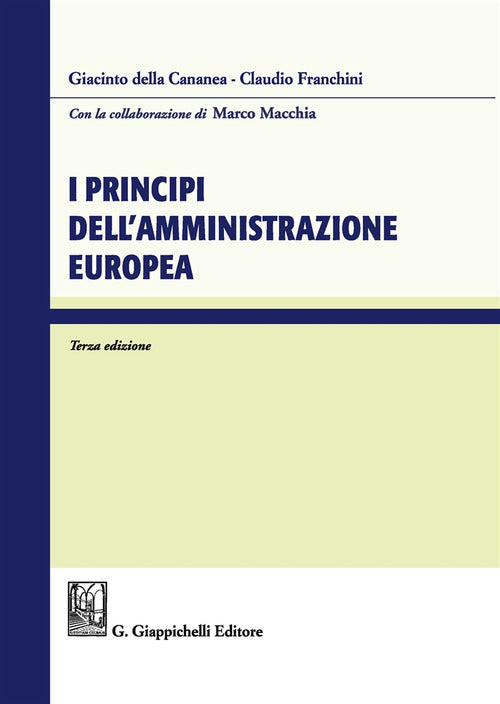 Cover of principi dell'amministrazione europea