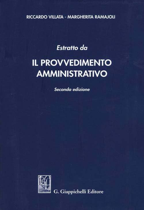 Cover of Estratto da «Il provvedimento amministrativo»