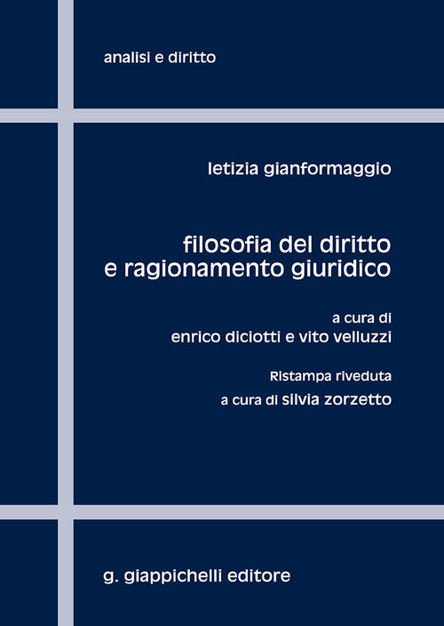 Cover of Filosofia del diritto e ragionamento giuridico