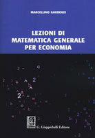 Cover of Lezioni di matematica generale per economia