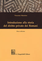 Cover of Introduzione alla storia del diritto privato dei romani