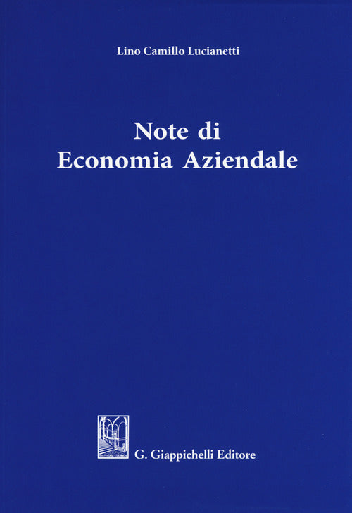 Cover of Note di economia aziendale