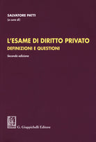 Cover of esame di diritto privato. Definizioni e questioni
