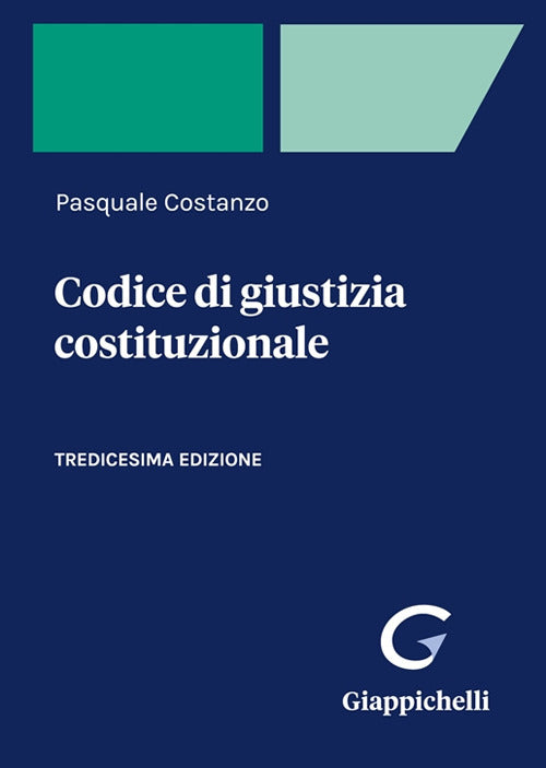 Cover of Codice di giustizia costituzionale