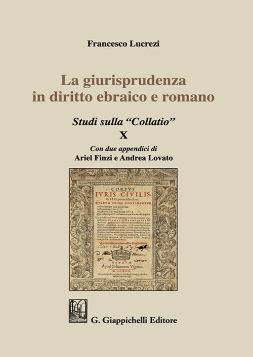 Cover of giurisprudenza in diritto ebraico e romano. Studi sulla «Collatio» X