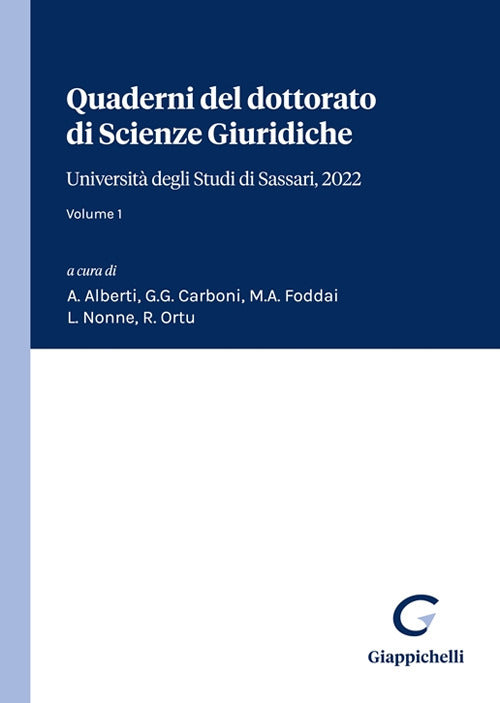 Cover of Quaderni del dottorato di Scienze Giuridiche. Università degli Studi di Sassari, 2022
