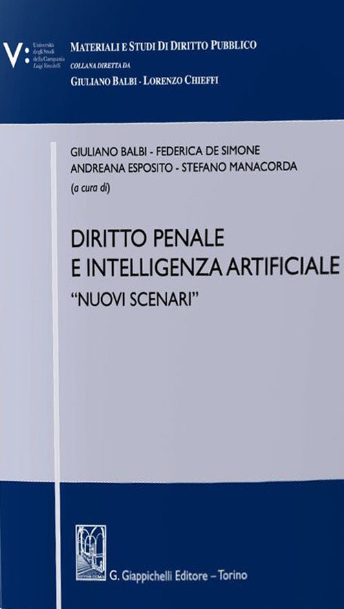 Cover of Diritto penale e intelligenza artificiale. «Nuovi scenari»