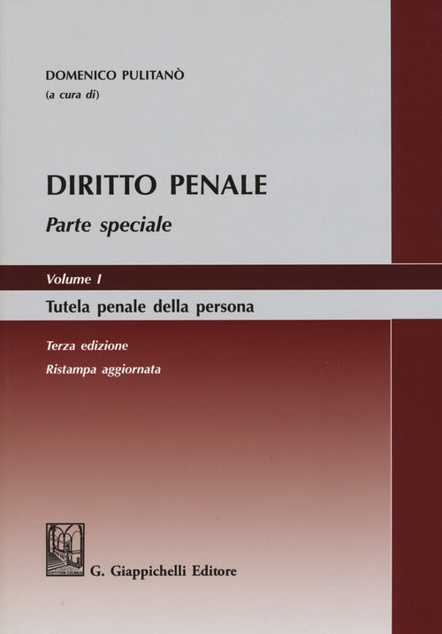Cover of Diritto penale. Parte speciale