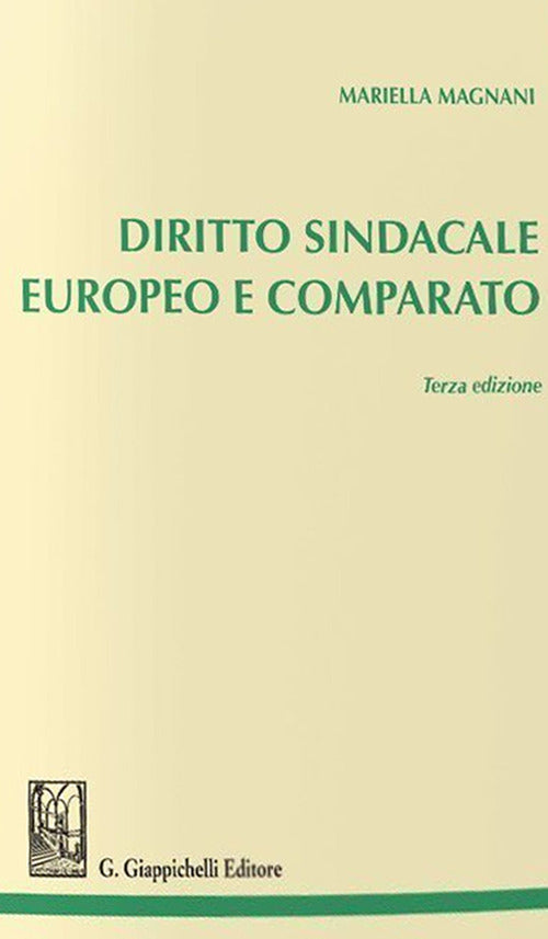 Cover of Diritto sindacale europeo e comparato