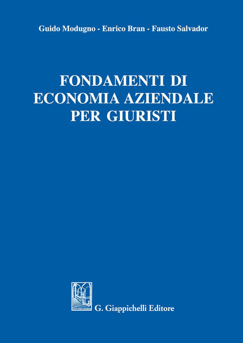Cover of Fondamenti di economia aziendale per giuristi