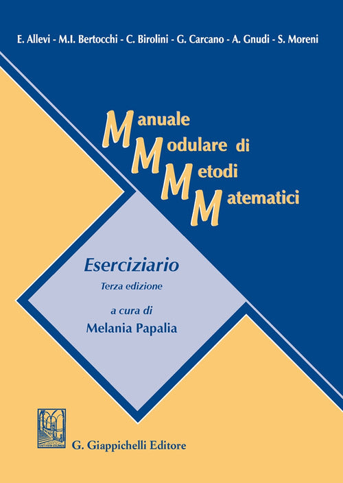 Cover of Manuale modulare di metodi matematici. Eserciziario